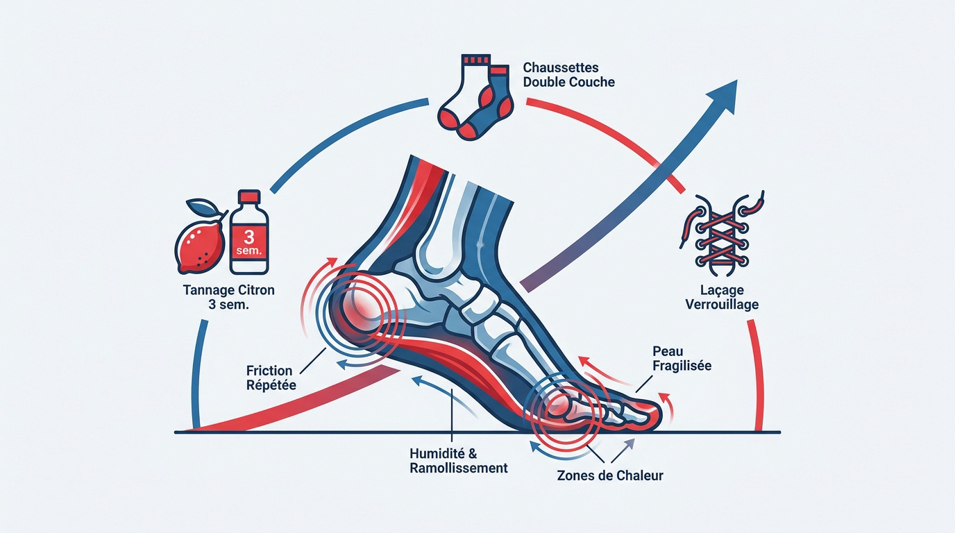Prévention des ampoules en ultra trail et gestion de l'humidité du pied